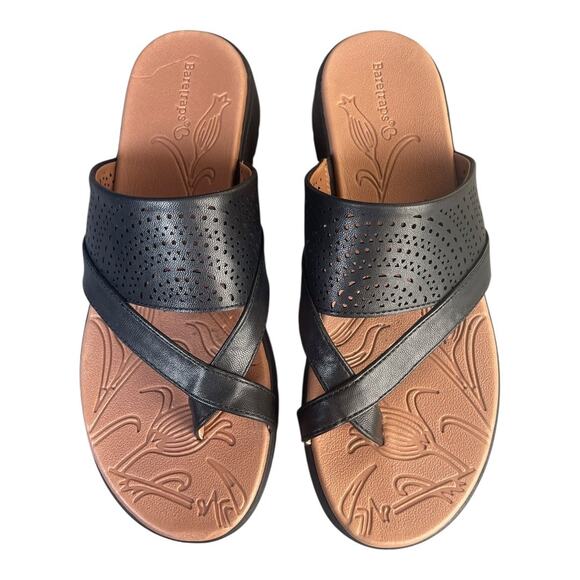 BareTraps Women’s Brett Wedge Black Slide Sandals Size-7.5m - Picture 5 of 10